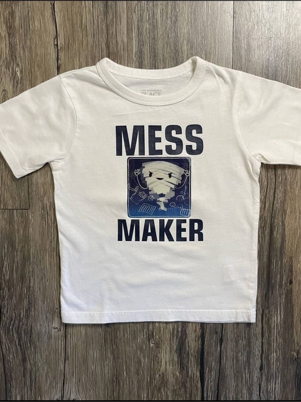 Toddler Boys The Children’s Place Graphic Tee “MESS MAKER” Size 3T